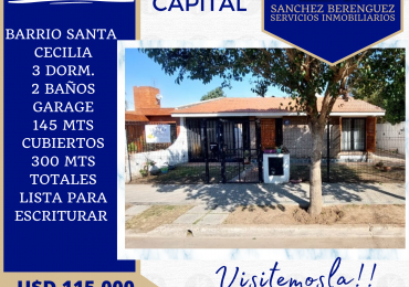 HERMOSA PROPIEDAD EN VENTA EN BARRIO SANTA CECILIA, CORDOBA CA144