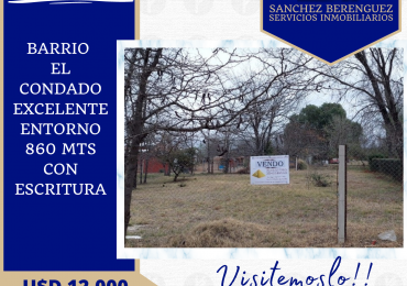 HERMOSO LOTE EN COSQUIN CON VISTA A LAS SIERRAS. TE65