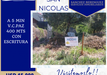 ESPECTACULAR TERRENO EN VILLA SAN NICOLAS MALAGUENO. TE67